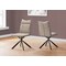 Monarch Specialties Dining Chair, Set Of 2, Side, Upholstered, Kitchen, Dining Room, Fabric, Metal, Beige, Black I 1216 - alternate 2